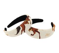 Confezione da 2 cerchietti larghi per capelli da donna, stile western, cowgirl, rodeo, cavallo selvaggio, deserto, vintage, fasce spesse in velluto, per ragazze