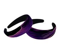 Confezione da 2 cerchietti per capelli, cappello da strega di Halloween, 1628, in velluto spesso imbottito, fasce larghe per capelli per donne e ragazze, fasce per capelli antiscivolo