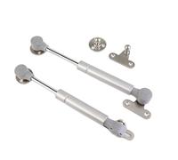 Confezione da 2 cerniere a molla a gas, 100 N, colore argento, con chiusura ammortizzata, per armadietti, scatole dei giocattoli, cassapanca (20,3 cm)