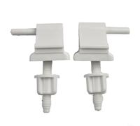 Confezione da 2 cerniere di ricambio per sedile WC con bulloni, dadi a vite, kit di riparazione per sedili WC in plastica bianca, coperchio superiore, parti hardware (bianco)