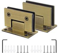 Confezione da 2 cerniere for porte in vetro in acciaio inossidabile 304, for doccia for battenti a 90° in bronzo, morsetto for bagno a due vie 8-12 mm