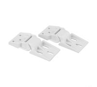 Confezione da 2 cerniere in plastica bianca per porta pieghevole del congelatore Haier con 3 fori preforati, parte di ricambio in ABS, meccanismo di apertura e chiusura scorrevole, kit di facile