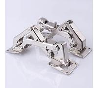 Confezione da 2 cerniere nascoste a 175 gradi Cerniere per armadietti senza cornice Montaggio regolabile idraulicamente Chiusura ammortizzata, copertura completa