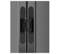 Confezione da 2 cerniere nascoste for porte, cerniere nascoste regolabili a 3 vie, invisibili for porte in lega di zinco con apertura di 180 gradi(Black,14cm/5.5in)