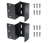 Confezione da 2 cerniere per porta espandibili resistenti da 8,9 cm, finitura nera opaca SPCC, angolo con raggio da 1/4 ", con 12 viti, per porte interne a battente con fori, cerniera per porta