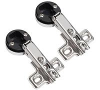 Confezione da 2 cerniere per porte in vetro, dritte per armadietti, 26 mm, con vite a tazza, cerniere per armadi e ante