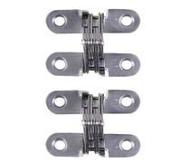 Confezione da 2 cerniere pieghevoli a scomparsa, cerniere nascoste per porte pieghevoli a 180 gradi in lega di zinco a croce, supporto per porte di mobili per armadio guardaroba schermo (45mm)