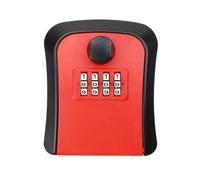 Confezione da 2 chiavi con codice intelligente, impermeabile, per esterni, da parete, cassaforte per riporre le chiavi in casa, colore rosso, ideale per un facile accesso e sicurezza