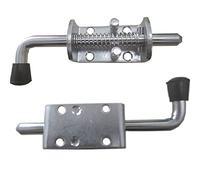Confezione da 2 chiavistelli a molla in acciaio inox, resistenti, per porte di capannoni, cancelli o portellone posteriore, rimorchio, garage