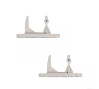 Confezione da 2 chiavistelli di ricambio in plastica bianca per meccanismo di bloccaggio dell'asciugatrice, parte di riparazione per elettrodomestici di sicurezza, 131763302