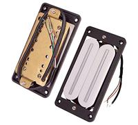 Confezione Da 2 Chitarra Elettrica Dual Hot Rail Bowup Collo & Bianco Bianco Con Cornice Nera Pickup chitarra elettrica