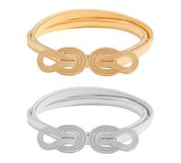 Confezione Da 2 Cinture Elastiche Donna - Sottili In Metallo, Alla Moda E Versatili - Accessori Di Abbigliamento per Camicie, Cappotti