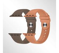 Confezione da 2 cinturini di ricambio compatibili con Apple Watch da 38 mm, 40 mm, 41 mm, 42 mm, 44 mm, 45 mm, 46 mm, in morbido silicone, compatibile con iWatch Series 9 Ultra 10 8 7 6 5 4 3 2 1 SE