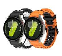 Confezione da 2 cinturini di ricambio in silicone per Samsung Galaxy Watch 7/6/5/4/FE da donna e uomo, cinturino sportivo traspirante di ricambio adatto per Galaxy Watch 6/5/4, accessori classici (2