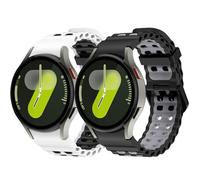 Confezione da 2 cinturini di ricambio in silicone per Samsung Galaxy Watch 7/6/5/4/FE da donna e uomo, sportivo, traspirante, cinturino di ricambio adatto per Galaxy Watch 6/5/4, accessori classici (2