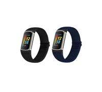 CINTURINO INF Charge 5/6 - in nylon intrecciato, compatibile con Fitbit Charge 5 e 6 Nero, Blu, Nylon intrecciato