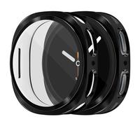 Confezione da 2 cinturini per orologio Galaxy Watch 8 44mm custodia protettiva per cinturino in TPU morbido nero per Samsung Galaxy Watch 8 44 mm (SM-L330)