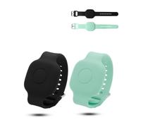 Confezione da 2 cinturini per orologio per bambini in silicone per UGREEN FineTrack anti-smarrimento, copertura completa daunke antigraffio, antiurto, impermeabile (nero, verde menta)