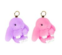 Confezione Da 2 Ciondoli Di Coniglio, Graziosi Peluche, Decorativi Per Borse, Portachiavi Animali Creativi Da Donna