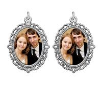 Confezione da 2 ciondoli per bouquet da sposa fai da te, con ritratto commemorativo, accessori per camminare lungo il corridoio