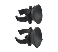 Confezione da 2 clip a ventosa per riscaldatore per acquario, 30 mm, in silicone, per termostato acquario, compatibili con riscaldatori da 1/2 pollici, nero