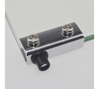 Confezione da 2 clip in ferro per cerniere di ante di armadietti, accessori affidabili per porte (nero)