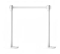 Confezione da 2 colonne per coda di colonne, palo di coda per barriera di controllo della folla, barriera temporanea portatile, barriera di controllo del traffico per code pubbliche interne ed esterne