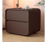 Confezione da 2 comodini moderni in legno massello, armadi portaoggetti in stile crema, eleganti comodini blu per camera da letto, 40 x 40 x 48 cm, design minimalista