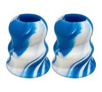 Confezione da 2 conici per mazza, copertura antiscivolo per manopola della mazza per controllo e comfort migliorati nel baseball e softball a passo lento (blu bianco)
