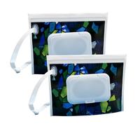 Confezione da 2 contenitori portatili di piccole dimensioni (17,8 x 13,7 cm), riutilizzabili e ricaricabili, ecologici, pratici dispenser da viaggio per pannolini (verde diamante)