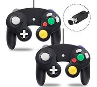 Confezione da 2 controller GC, controller cablato per PC Wii Nintendo Gamecube (nero)