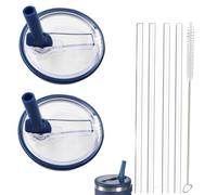 Confezione da 2 coperchi di ricambio per Stanley Quencher H2.0 0,89 L, non adatti a iceflow 0,89 l, copertura riutilizzabile con 4 cannucce e 1 spazzola per la pulizia