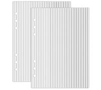 Confezione da 2 copertine per raccoglitori A5, copertina per agenda a 6 anelli in acrilico trasparente, superficie con striscia protettiva trasparente per notebook 8, 3x5, 8 pollici