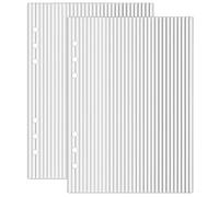 Confezione da 2 copertine per raccoglitori A5, copertina per agenda A5 in acrilico trasparente a 6 anelli, superficie con striscia protettiva trasparente (8, 3x5, 8 pollici)