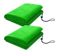 Confezione da 2 coperture antigelo per piante con coulisse, sacchetti invernali traspiranti per congelare alberi, arbusti e piante in vaso, scudo isolante verde Aga (160 x 200 cm)