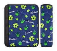 Confezione da 2 coperture imbottite per cintura di sicurezza da calcio, alla moda, colore blu navy, per fermare il taglio della cintura di sicurezza nel collo, imbottiture per cinture di sicurezza per