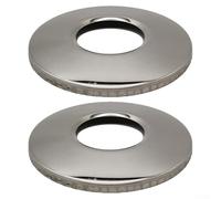 Confezione da 2 coperture per corrimano per scale da piscina, piastre in metallo da 15,2 cm per la sicurezza della piscina fuori terra, estremità flangia di ricambio per binari per maniglie a scala