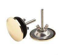 Confezione da 2 coperture per foro del lavello della cucina, coperchio in lega di zinco con guarnizione in gomma a vite in acciaio inox, per lavabo da 12-49 mm (bronzo)