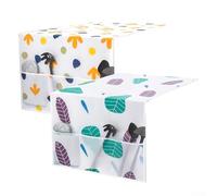 Confezione da 2 coperture per frigorifero in PEVA con tasche laterali, 130 x 54 cm, protezione antipolvere per microonde, forno, lavatrice e asciugatrice, motivo geometrico (B)