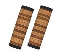 Confezione da 2 coperture per maniglie dei bagagli originali con texture color legno, per valigie, impugnature morbide, coperture per etichette da viaggio, per borsa da trasporto auto