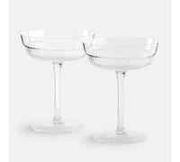 Confezione da 2 coppe per champagne, Rigato Altro TU