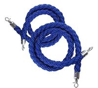Confezione da 2 corde di canapa intrecciate da 3,5 m, per la gestione delle code degli eventi, per feste, spettacoli automobilistici, casinò, colore blu ed elegante