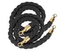 Confezione da 2 corde intrecciate spesse 0,64 m di lunghezza con estremità a tana, ideale per il controllo della folla degli eventi e la guida dei visitatori