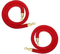 Confezione da 2 corde rosse per la gestione delle code, lunghe 450 cm, per linee di cassa al dettaglio, controllo della folla durevole, corda retrattile extra lunga