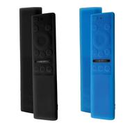 Confezione da 2 cover per telecomando Samsung Smart Solar Cell Remote 2021 2022 BN59-01357/01385/01265A, antiscivolo, antiurto, in silicone, con cordino anti-smarrimento, blu reale e nero