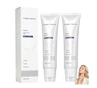 Confezione da 2 creme per collo con peptide al collagene per ridurre il doppio mento, rassodante e sollevare il collo, con acido ialuronico, idratazione profonda per rughe, pelle cadente, secchezza