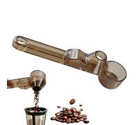 Confezione da 2 cucchiai dosatori da caffè con imbuto, coperchio scorrevole a prova di fuoriuscite, cucchiaio dosatore per porzioni precise per caffè macinato, tè, spezie, uso in cucina (caffè)