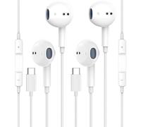 Confezione da 2 cuffie USB-C compatibili con Samsung S23FE, S22, S21, S20, A53, A54 â Auricolari cablati in-ear con microfono, controllo del volume