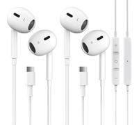 Confezione da 2 cuffie USB C per iPhone 17/16/15 Pro Max Plus tipo C, auricolari con microfono e cancellazione del rumore remota, per iPhone 17/16/15 Pro, iPad, Galaxy S23/S22/S21/S20/Ultra Note 10/20