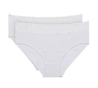 DIM Slip Maxi in Cotone Femminile Donna x2, Bianco, XL